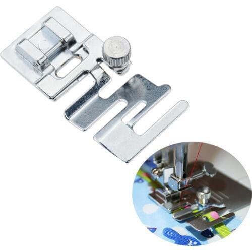 XUNZHE High Quality Home Sewing Machine Presser Foot Elastic Cord Ribbon Fabric Stretch Presser Foot Installation Simple