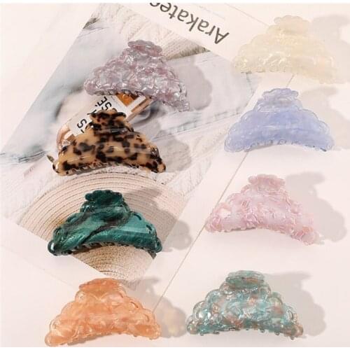 Jelly Colours Acetate Sheet Hairpin Bath Hair Hair Style Making Catch Large Fashion Clip For Women Hair Accessories