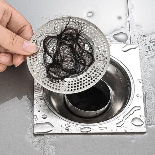 1PCS Household Stainless Steel Sink Filter Pool Bathtub Bathroom Sewer Floor Drain Kitchen Anti-clog Slag Strainer Accessories