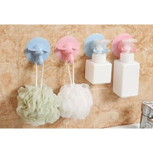 1PC Sucker Animal Head Wall Hook Hanging Hat Bag Home Decor Crafts Retro Wall Antique Hook Rabbit Elephant Hooks Wall LF 222