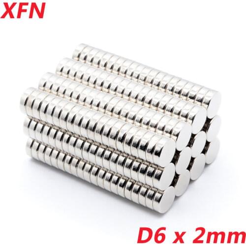 10/20/50/100 PCS D6x2mm Round Magnet N35 6x2mm Super Strong 6x2 Magnet 6*2 Small Refrigerator Magnets D6*2mm Neodymium Magnet