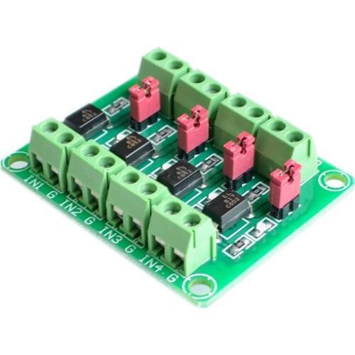 10pcs PC817 4 Channel Optocoupler Isolation Board Voltage Converter Adapter Module 3.6-24V Driver Photoelectric Isolated Module