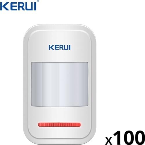 100PCS Wholesale Kerui Wireless PIR Sensor Motion Detector Curtain Sensor For GSM PSTN Security Alarm System Auto Dial Alarm Kit