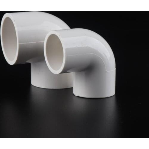 2pcs White 40mm-63mm 90 Degree PVC Water Tube Elbow Connector Tube Fittings Irrigation Pipe