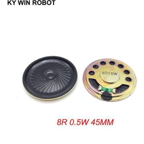 2pcs/lot New Ultra-thin speaker 8 ohms 0.5 watt 0.5W 8R speaker Diameter 45MM 4.5CM thickness 5MM