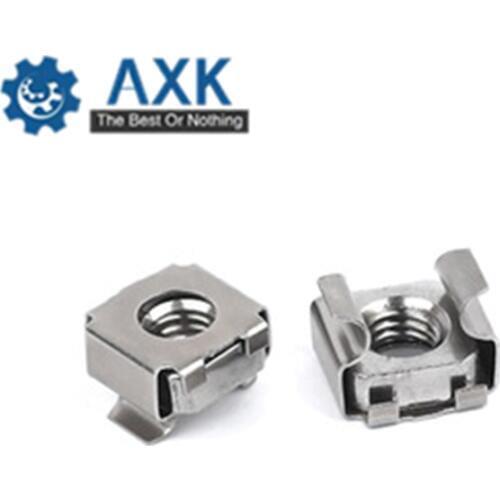 20Pcs/Lot M4/M5/M6/M8 Stainless Steel 304 Cabinet Metal Nuts Cage Iron Clip Caged Nut Square Rack Mount A2-70