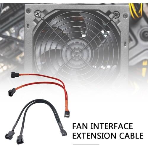4 Pin Y Splitter Cable emale to 3/4 Pin 4 Pin PWM FCPU PC Case Fan Adapter Cable for Office Caring Computer Supplies