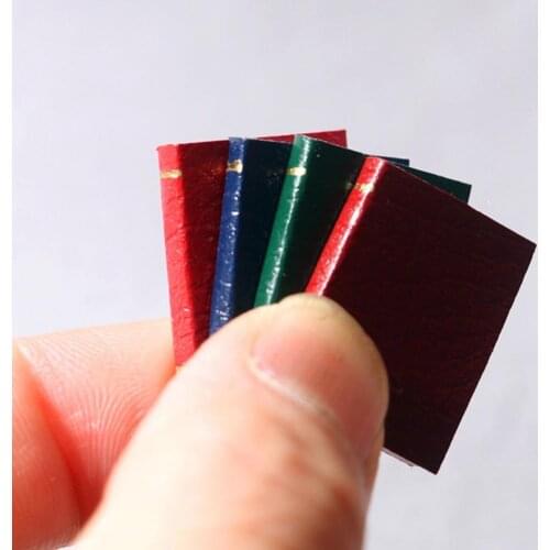 4Pcs Dollhouse Book No Odor Vivid Paper 1:12 Doll House Book Model for Kids DollHouse Toy Craft DIY Embellishment Accessories