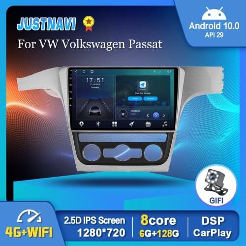 JUSTNAVI Android Car Radio For VW Volkswagen Passat 2012-2015 WIFI 4G Autoradio Navigation Carplay Stereo Multimedia Player IPS