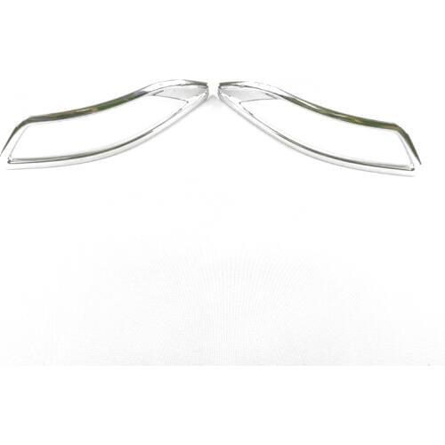 Free Shipping ABS Chrome Rear Fog Light Lamp Cover Surrounds Trim Set For Volkswagen VW Touran 2016 Car styling