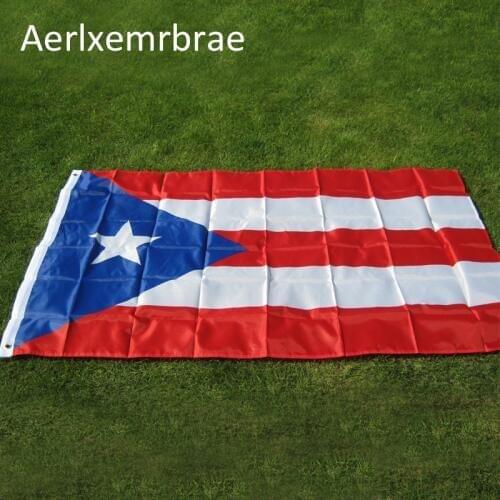 Free shipping 90 x 150cm Puerto Rico National Flag Hanging Flag Polyester Puerto Rico Flag Outdoor Indoor Big Flag