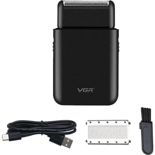 H7JC Electric Razor for Men Washable USB Rechargeable Cordless Foil Shaver with Pop-Up Beard Trimmer Multifunction Portable Tool