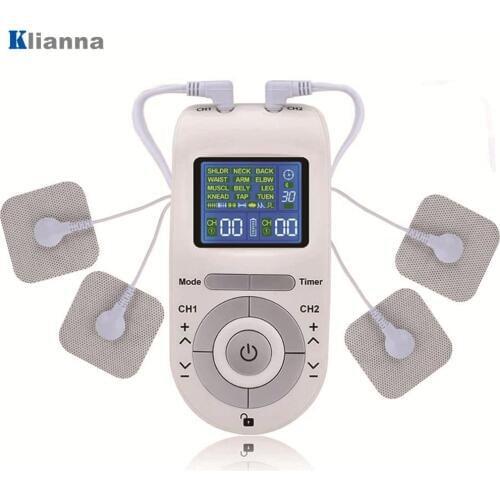 Dual Channels Tens Machine EMS Electronic Pulse Massager Muscle Stimulator Acupuncture Low Frequency Physiotherapy Device