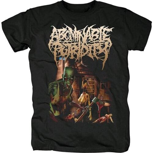 Mens TShirt Short Sleeve Shirt Abominable Putridity Rock Tee Women Hiphop Shirts(5)