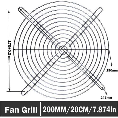 Gdstime 20cm Computer PC Case Protector Cover Metal Finger Fan Grill 200mm