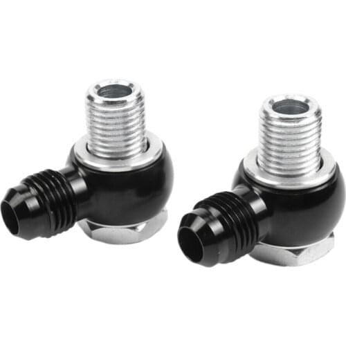 For 6AN x 1/4 NPSM GM Turbo 350 400 700R4 4L60E Transmission Oil Cooler 90 Degree Banjo Fittings