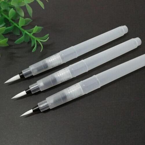 Reusable Soft Watercolor Paint Water Absorbent Brush Calligraphy Beginners Pen