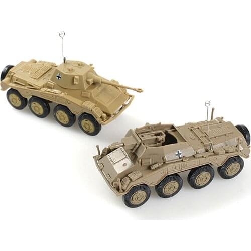 4D Assemble 1/72 WWII German Cougar Wheeled Armored Vehicle Scout Car Model Military Toy