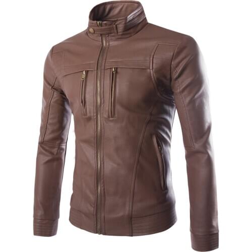 Mens Leather Jackets High Quality Classic Motorcycle Jacket Male Plus faux leather jacket men 2020spring Drop shipping