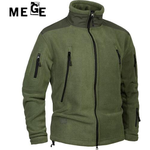 MEGE Men Jackets Fleece Thermal Coat Autumn Winter Clothing , Mens Hunting Camping Hiking Army Training Sportswear Jackets