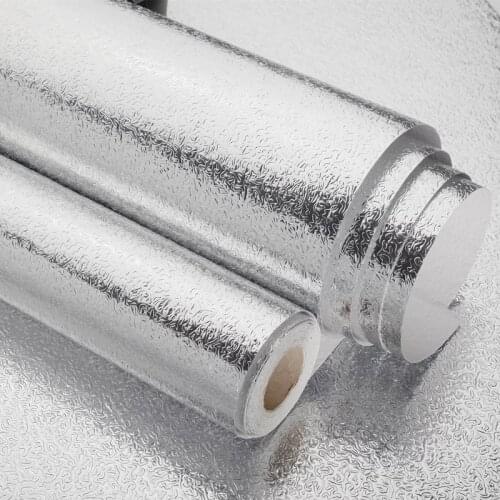 Premium Nano Film for Kitchen Oil Proof Waterproof Kitchen Wallpaper Sticker Aluminum Foil Wall Paper Cabinet Self Adhesive