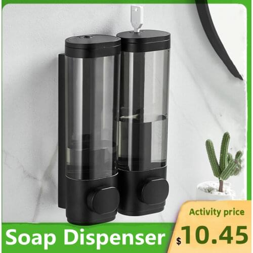 600mL Manual Soap Dispenser Wall Mounted Hand Press Soap Dispenser for Dish Liquid Lotion Shower Gel Shampoo Chamber
