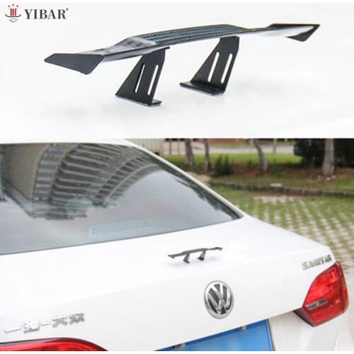 New 1Pcs Mini Universal Spoiler Wing For All Car Spoiler Wing Carbon Fiber Auto Car Tail Decoration Black Color