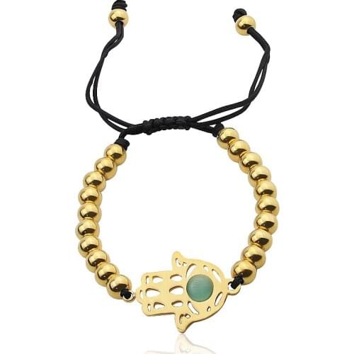 New Adjustable Size Evil Eye Beads Bracelet Stainless Steel 3 Color High Quality Bracelets For Women Jewelry Pulseras Wholesale