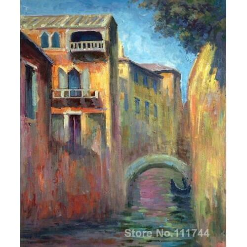 Office art Venice Rio della Salute famous Claude Monet paintings Hand painted High quality