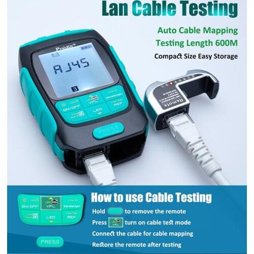 Proskit MT-7616 High Precision Power Meter 4 in 1 Multifunctional Optical Pen Tester Disconnected LAN Cable Failure Tester