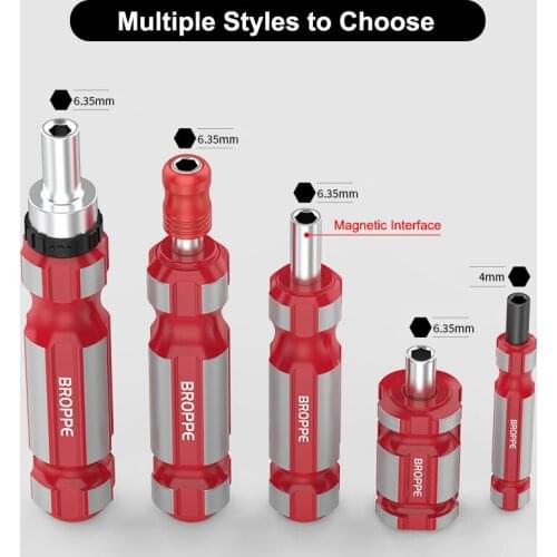 1/4 Inch 4mm High-Strength Screwdriver Handle Hex Tip Ratche Hand Screwdriver Bit Handle DIY Household Repair Tool