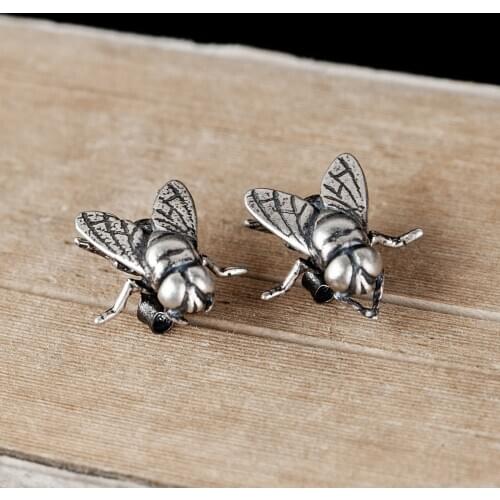 925 Sterling Silver Animal Stud Earrings Women Earrings Vintage Party Wedding Jewelry for Girls Women Jewelry Punk Earrings