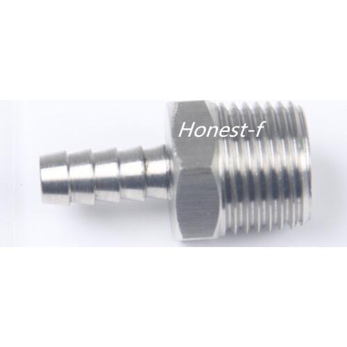 LTWFITTING Bar Production Stainless Steel 316 Barb Fitting Coupler / Connector 5/16" Hose ID x 1/2" Male NPT Air Fuel Water