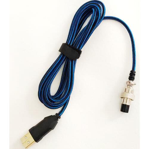 Replacement Braided USB Cable PS/4for Mad Catz TE2 / TE2+ Arcade Sticks 6ft long with Durable Aviator Connector