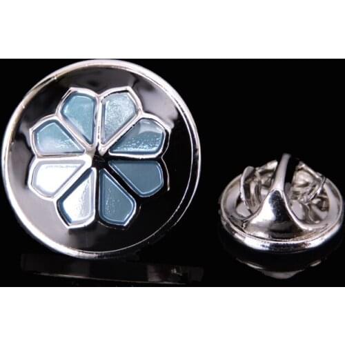High quality enamel blue lotus Brooch mens and womens clothing pin backpack Badge