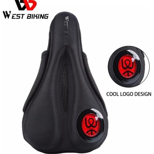 WEST BIKING Bicycle Saddle Cover Memory Foam Silicon Gels Cycling Seat Mat Comfortable Thick Sponge Soft MTB Bike Saddle Cover