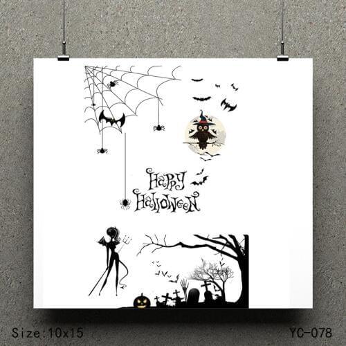 ZhuoAng Happy Halloween model Clear Stamps For DIY Scrapbooking/Card Making Decorative Silicon Stamp Crafts