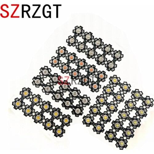 10pcs 1W 3W High Power warm white/cool white /natural white/red/green/Blue/Royal blue LED with 20mm PCB