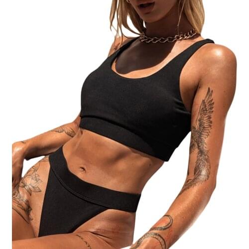 2021 Women Sexy Bikini Set Female Black/Floral Print Swimsuit Swimwear Biquini Bathing Suit Brazilian Bikinis Beachwear