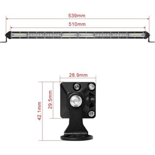 21'' 156W Slim Barlight Led Spot Beam Work Led Light Bar Fog Lamp for ATV SUV UAZ Off road 4X4 Automotivo Roof External Lights