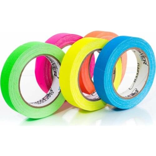 6pcs/Set UV Gaffer Fluorescent Tape Blacklight Reactive Glow In The Dark Tape Neon Cloth Tape Warning Home Decoration