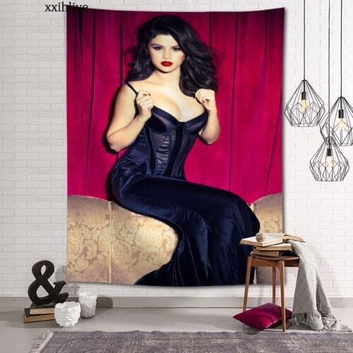 Actor Singer Selena Gomez Custom HD Tapestry For Carpet Travel Mattress Wall Carpets Art Home Decor 100x150cm,130x150cm