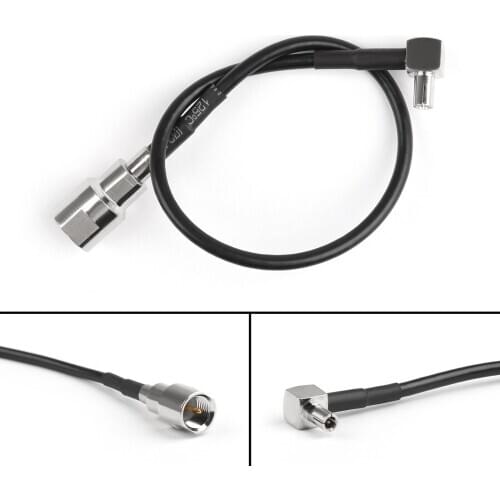 Artudatech 1Pcs RG174 Cable FME Male Plug to TS9 Male Right Angle RF Pigtail 20cm 8inch