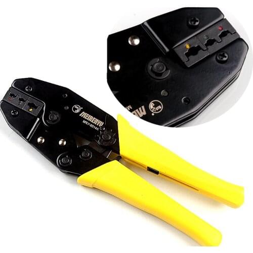 AWG 22-10 Multi-function Ratchet Wheel Locking Plier Save Effort Terminal Crimping Press Plier Hand Tools Cable Cutter