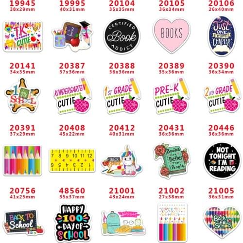 Free shipping 30 pcs back to school planar resin ribbon PR 19945