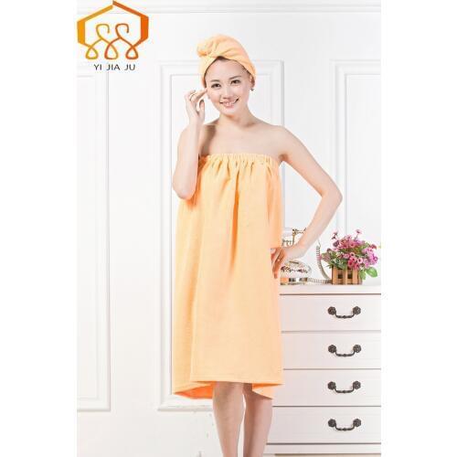 Free Shipping Women Bath Towel Shower cap combination packages Wearable Microfiber Fabric Beach Towel Soft Wrap Skirt Towels