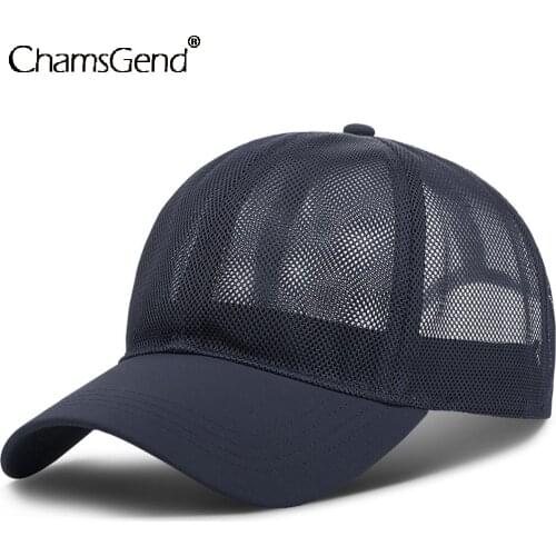 Baseball cap Simple Style Pure Color Snapback Unisex Summer Breathable Mesh Hat Men Women Outdoor Sports Gorras Sunhat