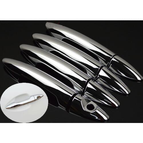 FUNDUOO For KIA K2 RIO 3 Sedan 2011 2012 2013 2014 2015 New Chrome Car Door Handle Cover Trim Sticker Accessories Free Shipping