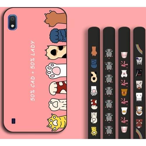 Silicone TPU Back Cover For Samsung Galaxy M10 M20 M21 M30 Cute bear Side Pattern Case For Samsung A10 A20E A21 A30 A40 S A50