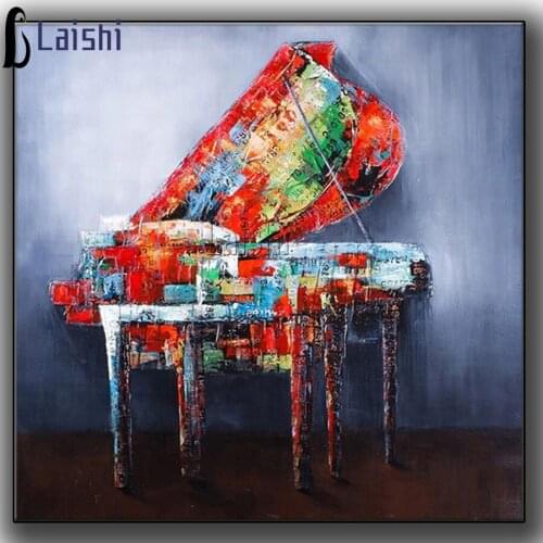 DIY Instrument Doodle piano Square Drill Diamond Painting Photo Custom Colorful Handmade Rhinestone Mosaic Home Room Wall Decor